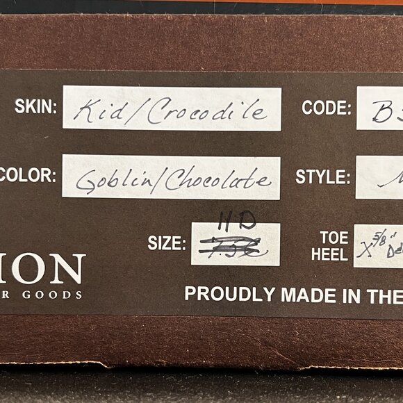 Stallion Goblin Majestic Full Nile Croc. Center Cut w/Tooled Overlays size 11D main image 15